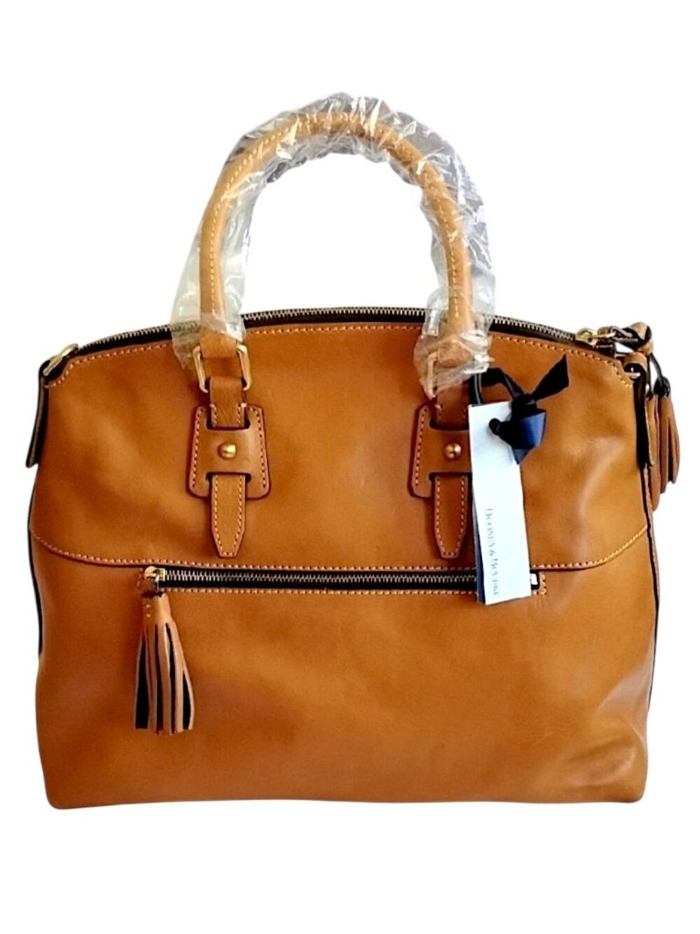NWT Florentina Clayton Leather Satchel Natural 8L419-NA - Picture 3 of 14